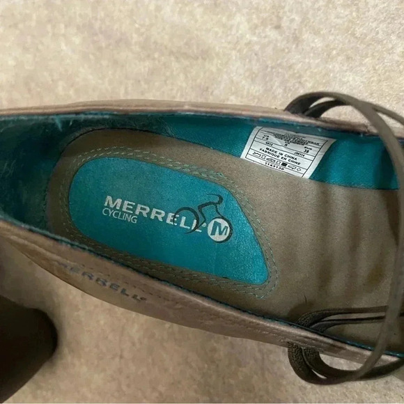 Merrell Cycling Evera Cross Gray Leather Slip on Performance Heels Women’s 7.5 - Picture 11 of 12